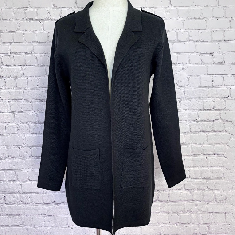 VILA MILANO Long Sleeve Black Cardigan Sweater--M